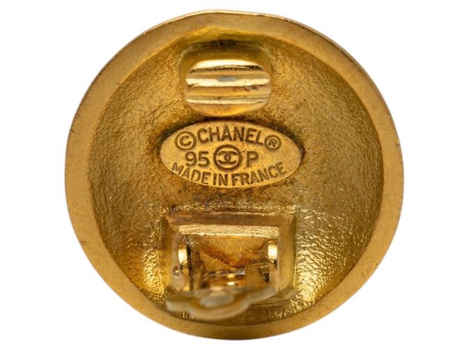 Orecchini a clip Chanel CC placcati oro D'oro - vista 3