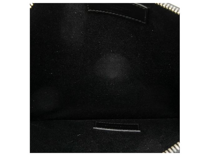 Clutch in pelle nera con zip Saint Laurent Nero - vista 4