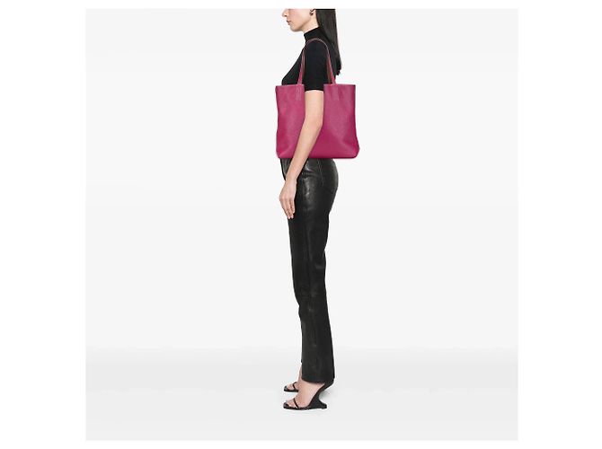 Borsa Tote Hermès Clemence Double Sens 36 rosa - vista 11