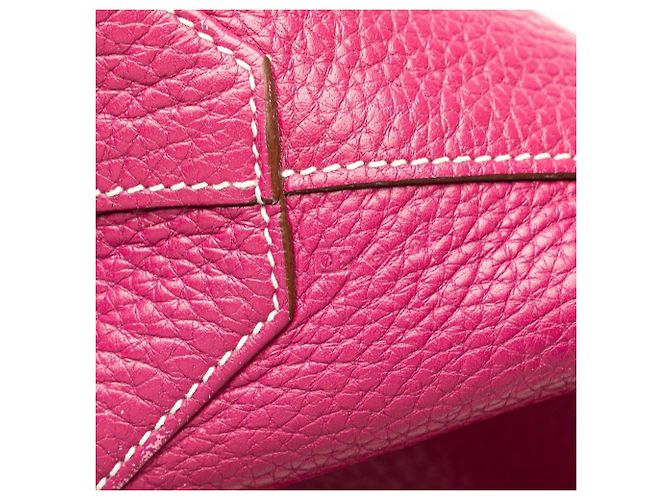 Borsa Tote Hermès Clemence Double Sens 36 rosa - vista 8