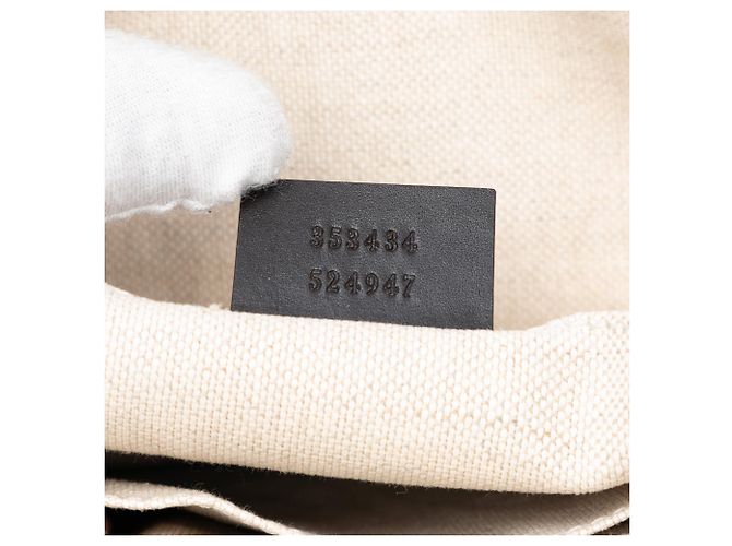Clutch a bustina Gucci GG Supreme marrone - vista 5