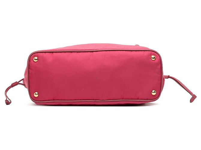 Tote in Tessuto con bordi in Saffiano rosa Prada - vista 3