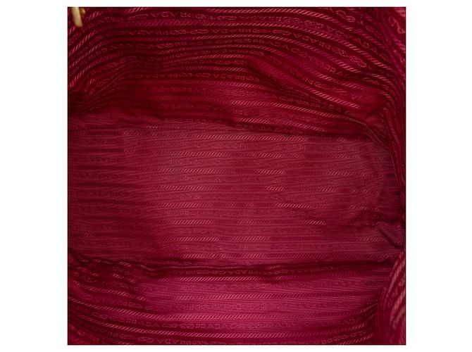 Tote in Tessuto con bordi in Saffiano rosa Prada - vista 4