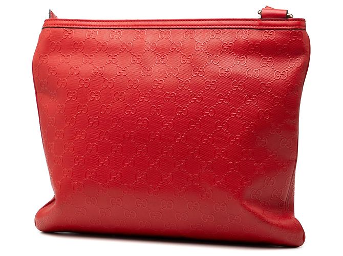 Borsa a tracolla rossa Gucci Guccissima Rosso - vista 2