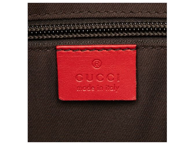 Borsa a tracolla rossa Gucci Guccissima Rosso - vista 5