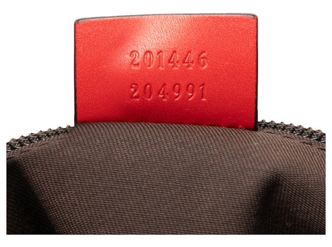 Borsa a tracolla rossa Gucci Guccissima Rosso - vista 6