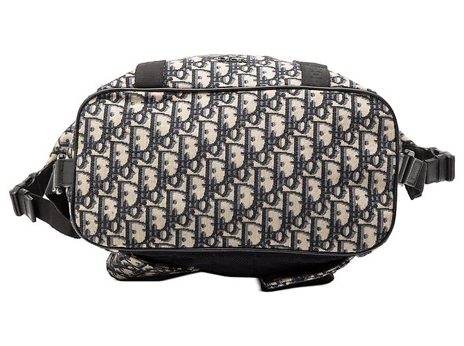 Blauer Dior Oblique Canvas Safari Rucksack - Ansicht 3