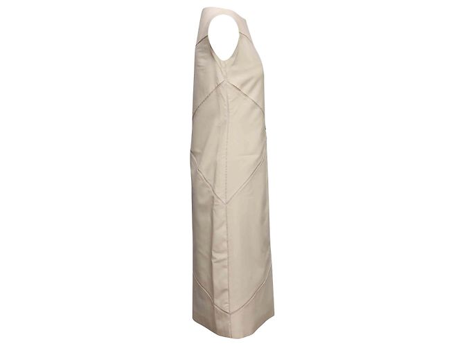 Ärmelloses geometrisches Shiftkleid in Creme Jil sander Größe IT 38 Weiß - Ansicht 2