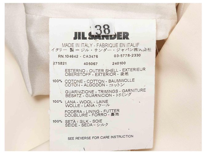 Ärmelloses geometrisches Shiftkleid in Creme Jil sander Größe IT 38 Weiß - Ansicht 6