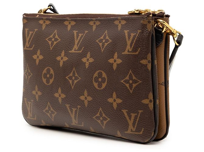 Borsa a tracolla Louis Vuitton Monogram Giant Reverse Double Zip marrone - vista 2