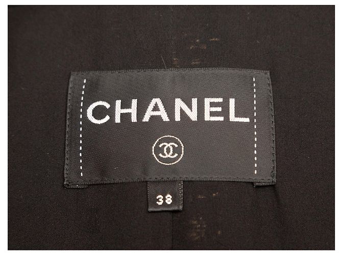 Black & Gold Chanel Metallic Wool-Blend Jacket Size FR 38 - view 4