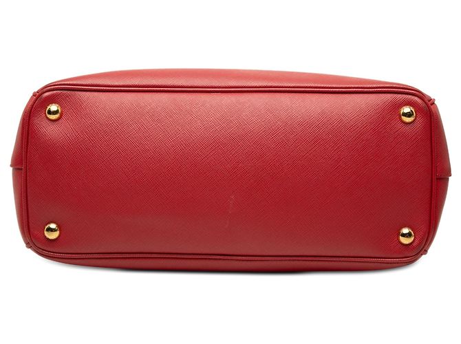 Borsa Red Prada Large Saffiano Lux Galleria Double Zip Rosso - vista 3