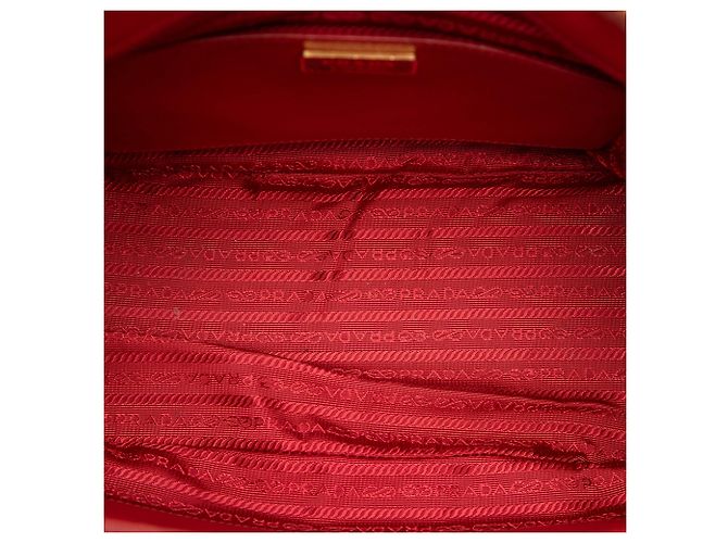 Borsa Red Prada Large Saffiano Lux Galleria Double Zip Rosso - vista 4
