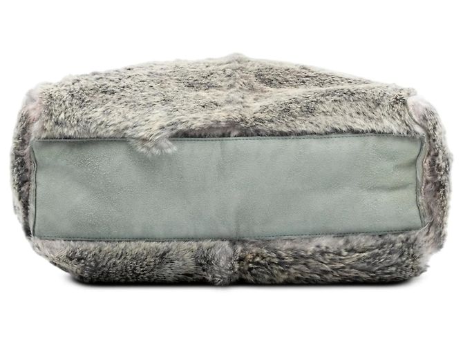 Chanel CC Lapin Pelz-Tote Grau - Ansicht 3