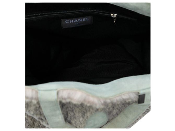 Chanel CC Lapin Pelz-Tote Grau - Ansicht 4