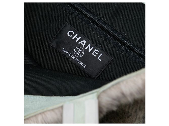 Chanel CC Lapin Pelz-Tote Grau - Ansicht 5