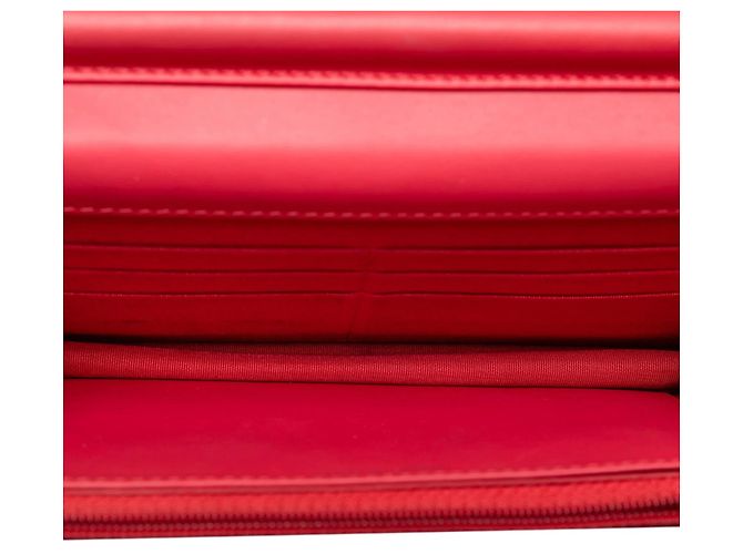 Wallet On Chain Borsa a tracolla con catena Chanel CC in vernice trapuntata diamante rosso - vista 4