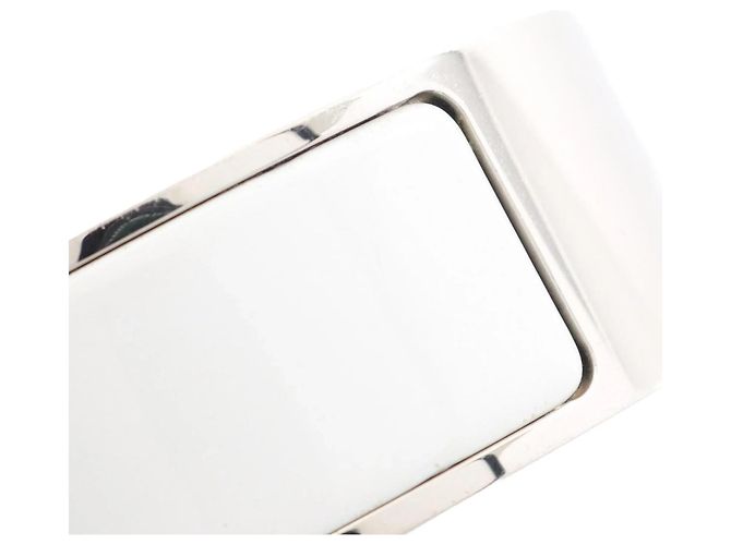 Bracciale Hermès Wide Enamel Clic Clac H PM bianco - vista 7