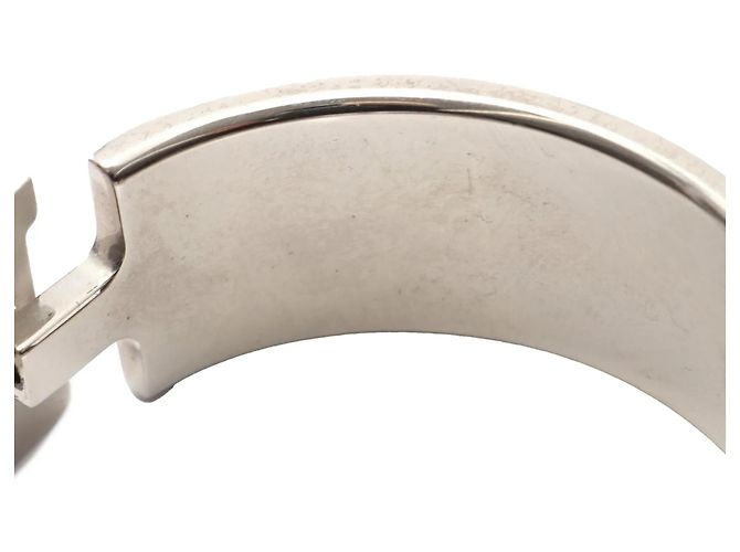 Bracciale Hermès Wide Enamel Clic Clac H PM bianco - vista 8