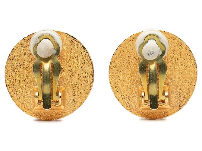 Orecchini a clip Chanel Gold Plated Coco Coin Motif Oro D'oro - vista 2