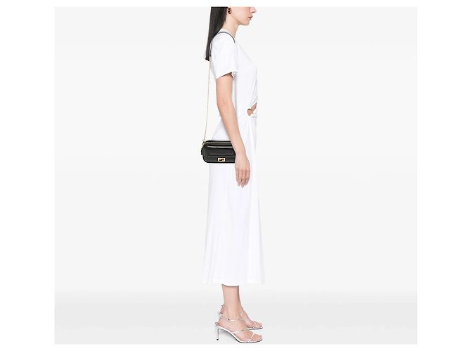 Borsa a tracolla Fendi Easy 2 Baguette in pelle nera Nero - vista 8