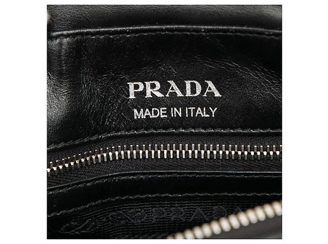 Borsa a tracolla Diagramme in pelle di vitello morbida nera Prada Nero - vista 5