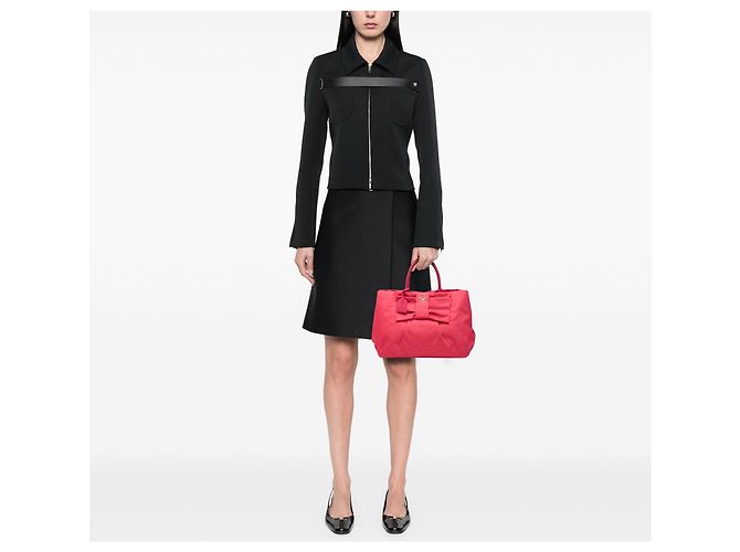 Tote Prada Tessuto Fiocco Bow Rosa - vista 6