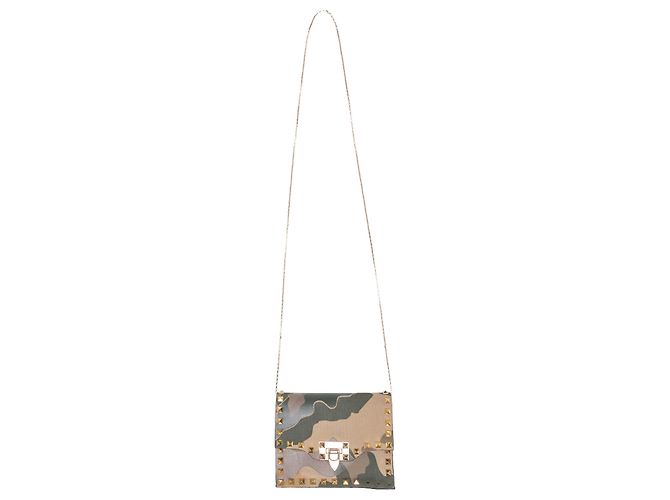 Valentino Garavani Borsa a tracolla Valentino Camo Rockstud Olive & Multicolor Verde - vista 2