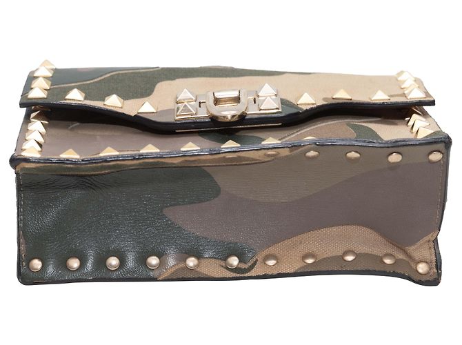 Valentino Garavani Borsa a tracolla Valentino Camo Rockstud Olive & Multicolor Verde - vista 5