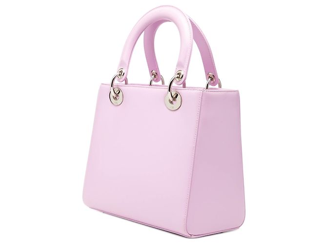 Borsa Lady Dior in pelle di vitello rosa, misura Medium - vista 2