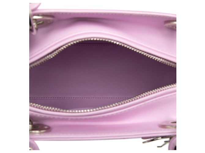 Borsa Lady Dior in pelle di vitello rosa, misura Medium - vista 4