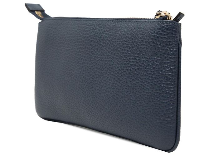 Pochette da polso Swing in pelle martellata blu Gucci - vista 2