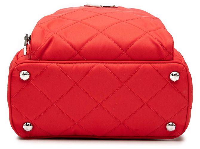 Rucksack Prada Impuntu Tessuto rot - Ansicht 3