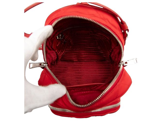 Rucksack Prada Impuntu Tessuto rot - Ansicht 4