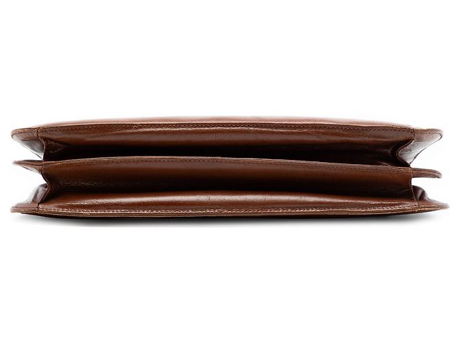 Borsa a tracolla con catena Prada Goatskin Madras marrone - vista 3