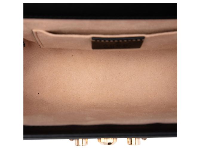 Borsa a tracolla Gucci Small GG Supreme Bee Padlock nera Nero - vista 4