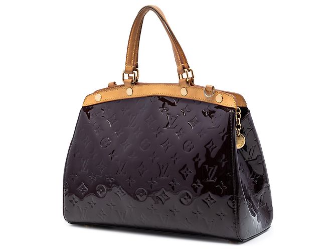 Borsa Louis Vuitton Monogram Vernis Brea MM viola Porpora - vista 2