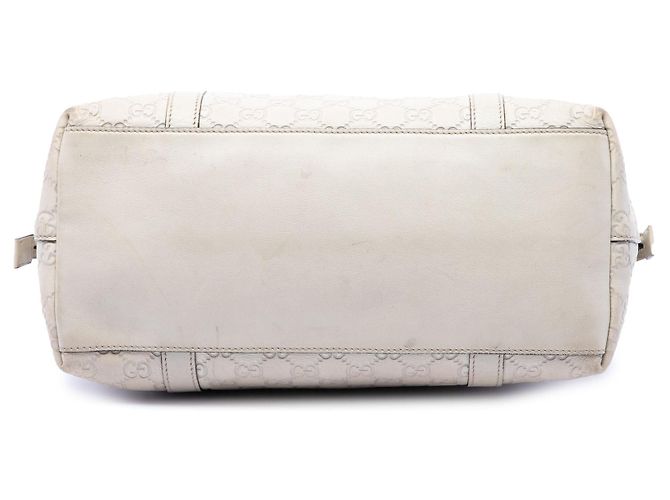 Gucci Medium Guccissima GG Charm Dome Satchel in Weiß - Ansicht 3