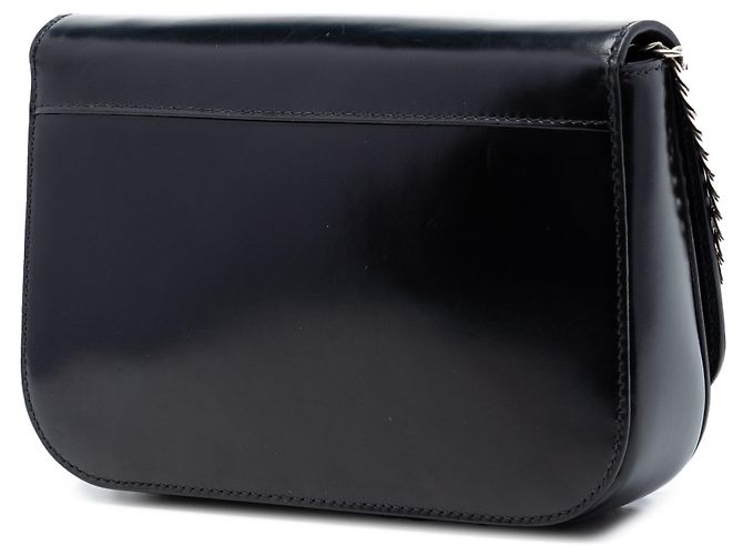 Borsa a tracolla con patta Sybille in pelle Spazzolato nera Prada Nero - vista 2