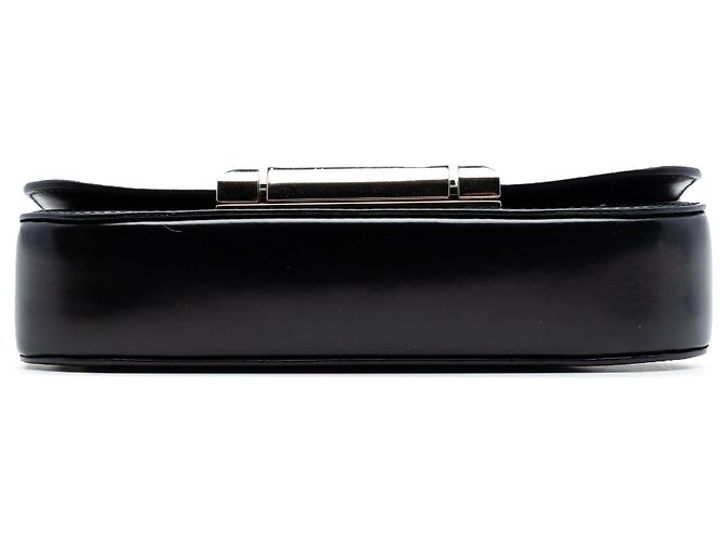 Borsa a tracolla con patta Sybille in pelle Spazzolato nera Prada Nero - vista 3