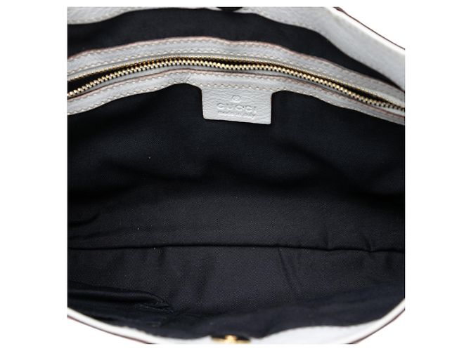 Borsa a tracolla Gucci White Calfskin Web Capri Ranch Kid Bianco - vista 4