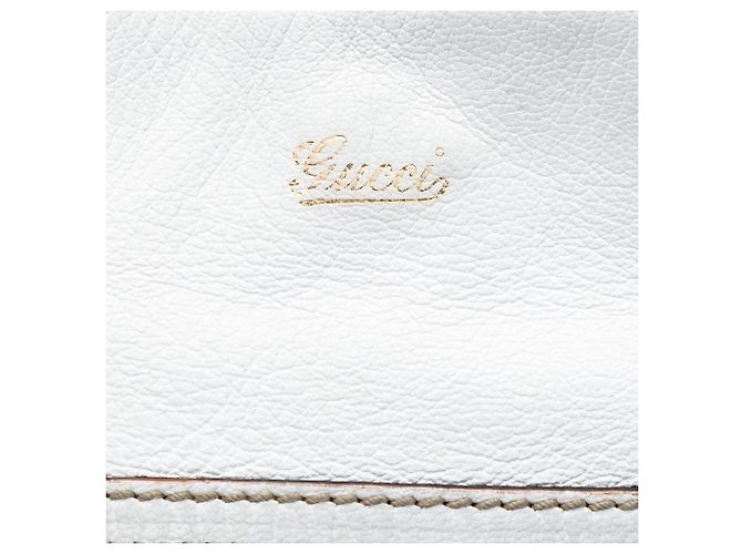 Borsa a tracolla Gucci White Calfskin Web Capri Ranch Kid Bianco - vista 5