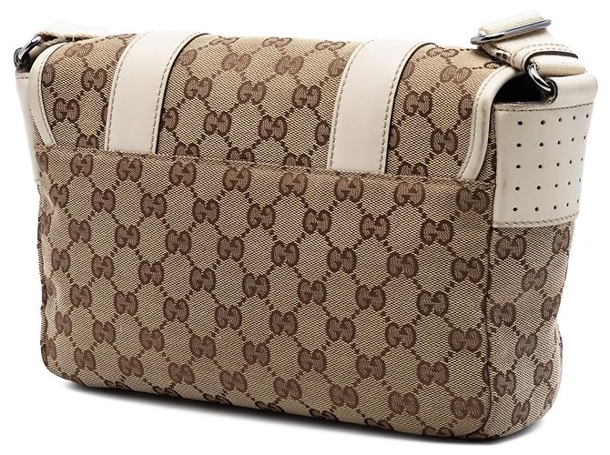 Borsa a tracolla Gucci GG Canvas bianca Bianco - vista 2