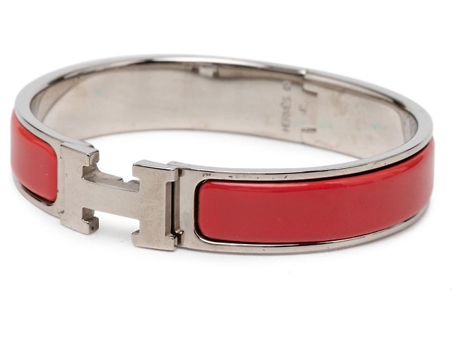 Hermès Clic H Armband schmal Email Rot PM - Ansicht 2