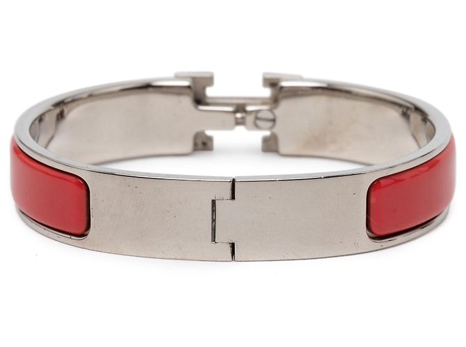 Hermès Clic H Armband schmal Email Rot PM - Ansicht 3