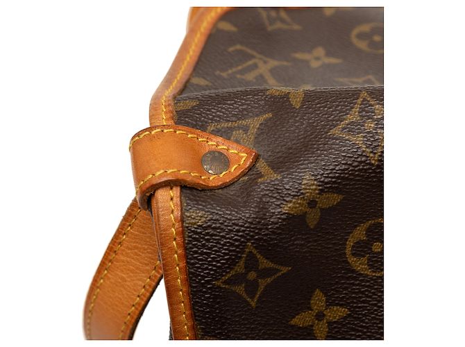 Borsa a tracolla Louis Vuitton Monogram Saumur 25 marrone - vista 7