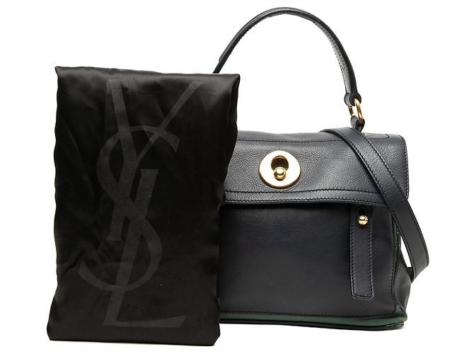 Piccola borsa Muse in pelle nera Saint Laurent Nero - vista 7