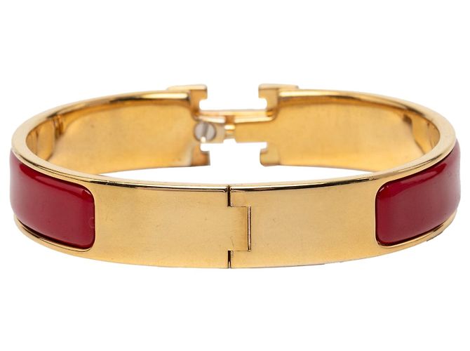 Hermès Clic H Armband schmal Email Rot PM - Ansicht 3