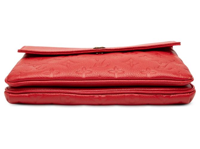Borsa a tracolla Louis Vuitton Monogram Empreinte Twice rossa Rosso - vista 3