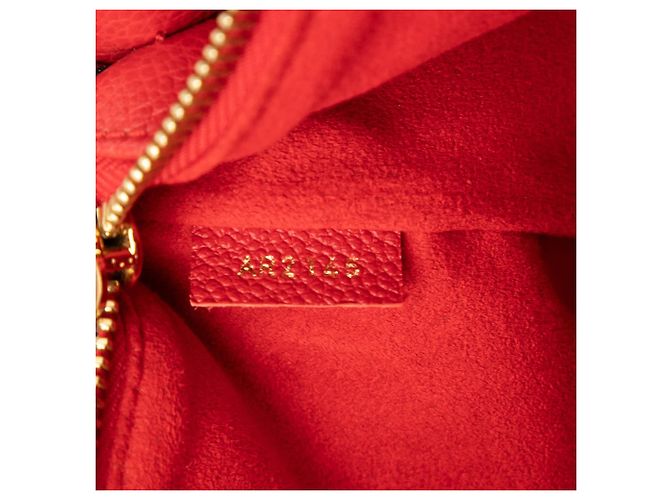 Borsa a tracolla Louis Vuitton Monogram Empreinte Twice rossa Rosso - vista 7